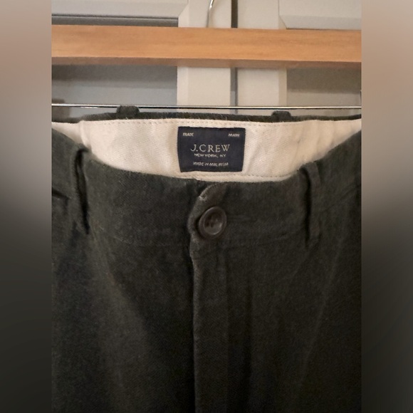 JCrew Hunter Green Soft Heathered Cotton Chinos in 484 Slim Fit, Size 34x30 - Picture 2 of 10